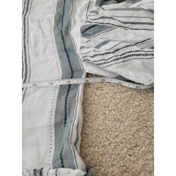 Moon River Top Flutter Ruffle Sleeve Peplum Cutout Stripe-small - Picture 5 of 7